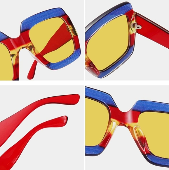 SQUARE COLORBLOCK 😎 SUNGLASSES - Picture 4 of 14